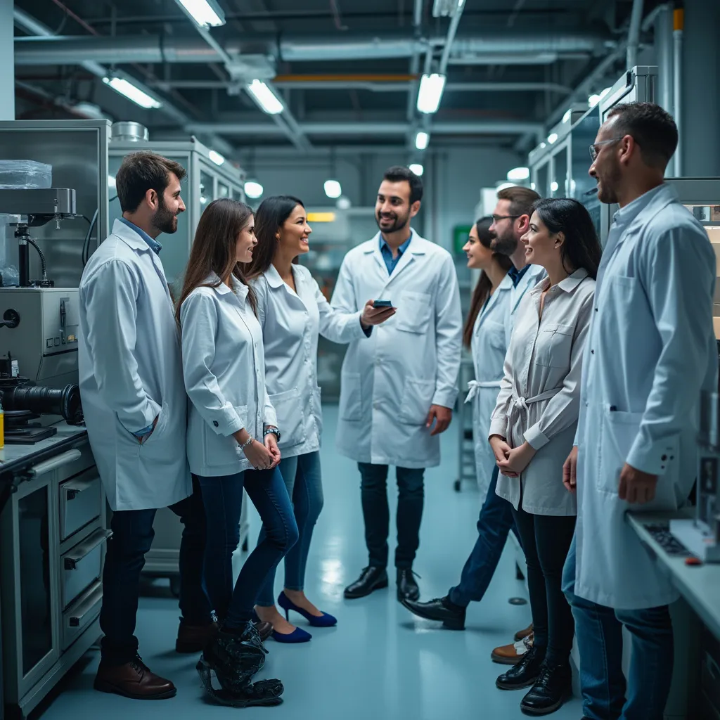 Equipo de International Isotopes Inc. trabajando en laboratorio moderno